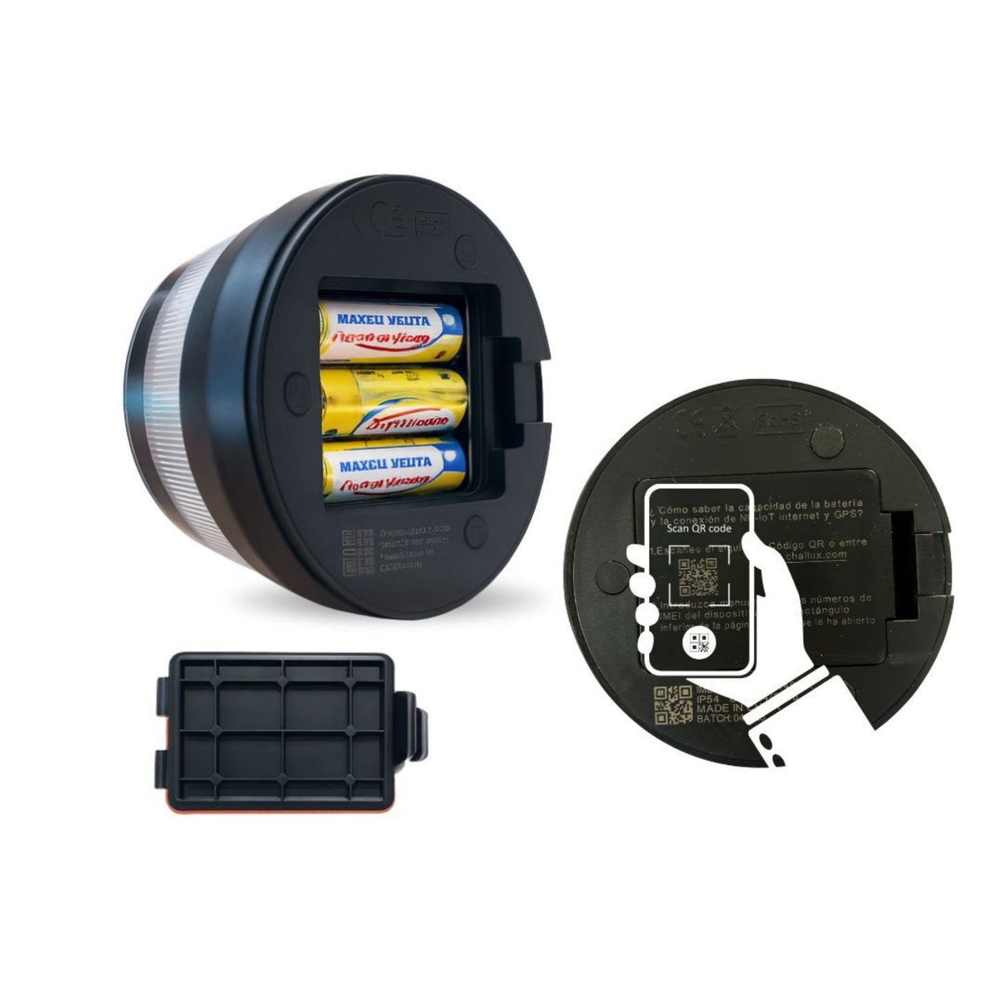 Pila alcalina 9V de larga duración y alta capacidad para baliza V16 VIGILUZ