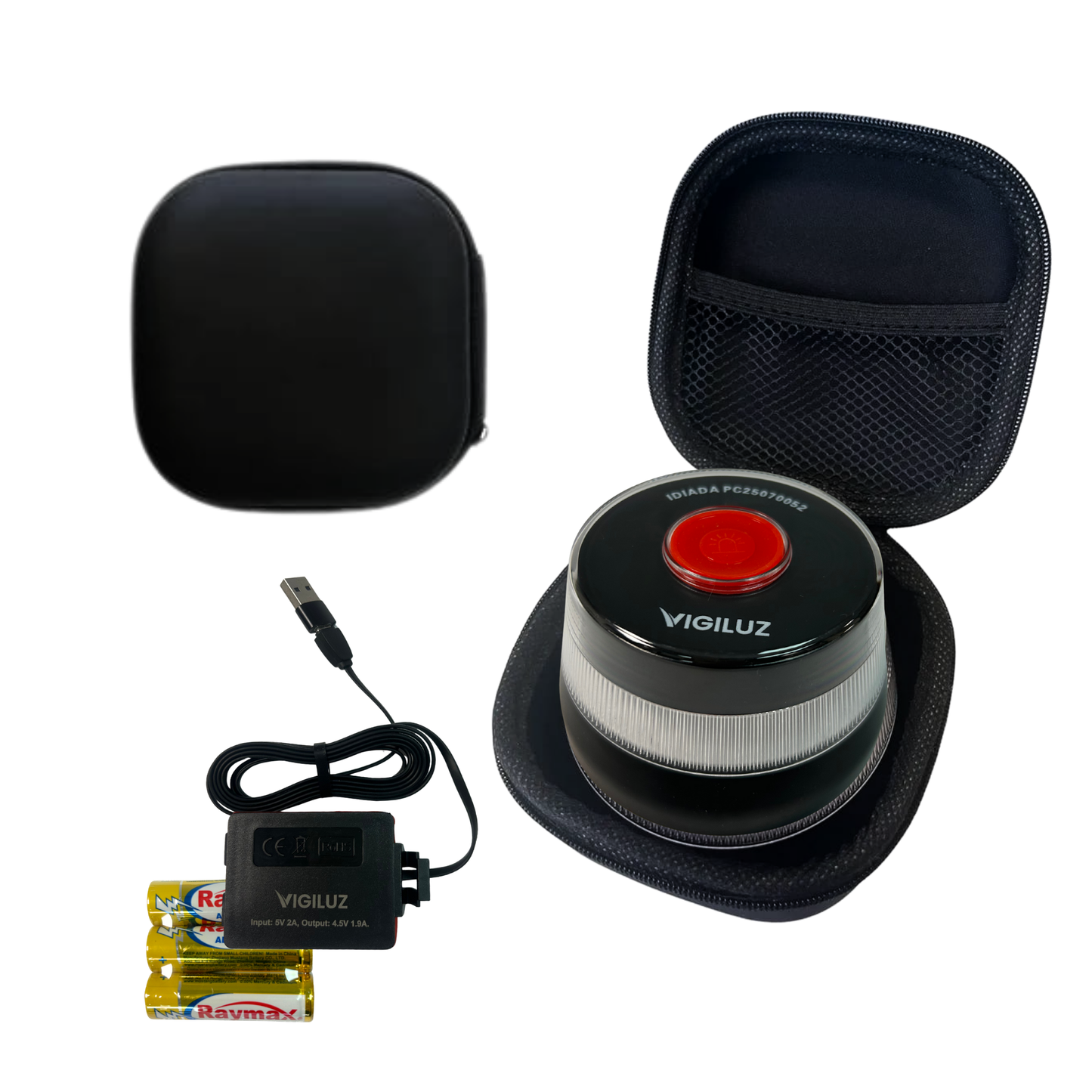 Vigiluz V16 PRO – Kit Seguridad Total (Recargable + Extras)