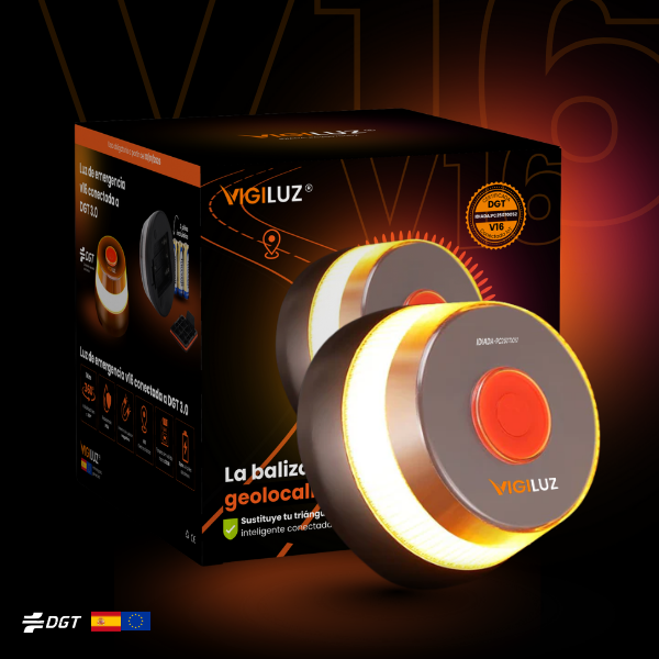 VIGILUZ V16 Beacon – Geolocable Emergency Light | DGT3.0 Approved