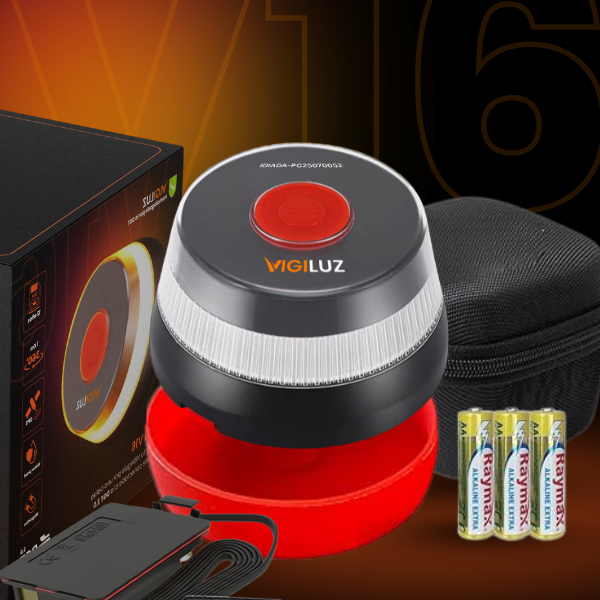 VIGILUZ V16 Beacon Kit – Geolocable Emergency Light | DGT3.0 Approved