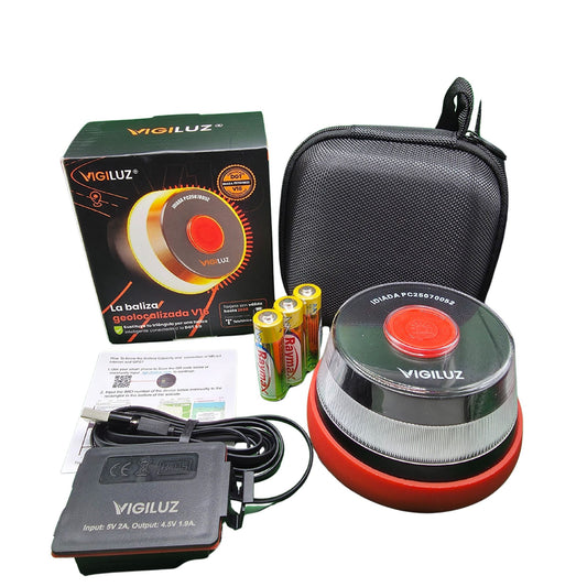 Vigiluz V16 PRO – Kit Seguridad Total (Recargable + Extras)